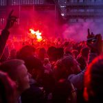A concert by Danish hip-hop group Suspekt was cut short after crowd members lit roman candles. Photo: Sara Gangsted/Scanpix