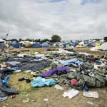 Around 24,000 tonnes of camping equipment is left behind after the festival. Roskilde has begun initiatives encouraging its guests to take their waste with them.Photo: Ida Guldbæk Arentsen/Scanpix