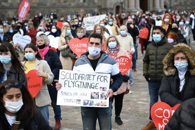 Protest in Denmark against plan to repatriate Syrians