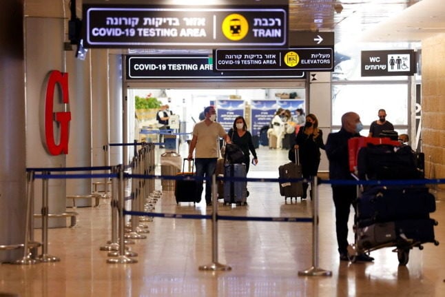 Travellers at Israel's Ben Gurion International Airport.