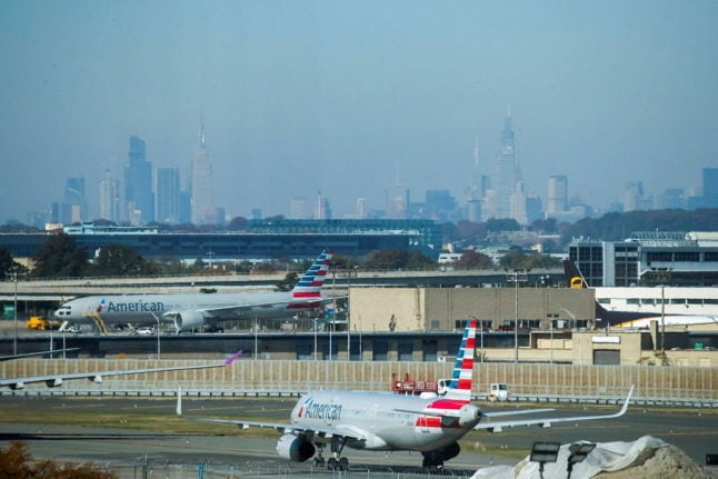Aircraft at New York's JFK International Airport on November 8th.