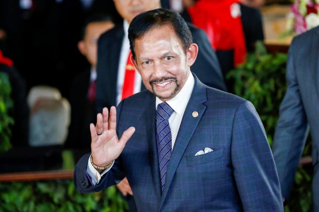 Brunei's Sultan Hassanal Bolkiah in Jakarta, Indonesia in 2019.
