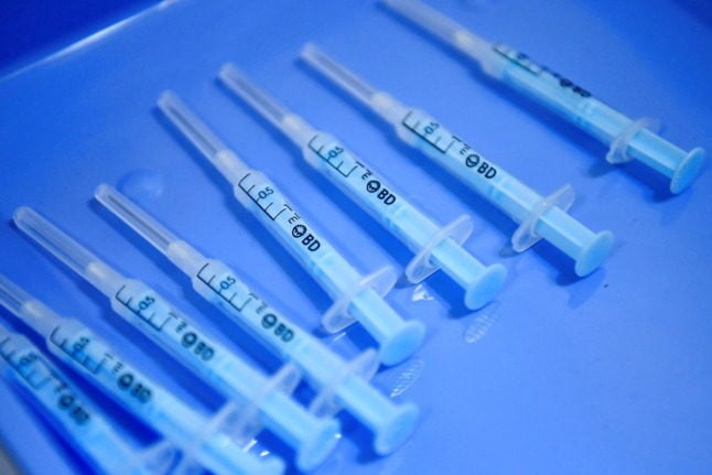 A file photo showing syringes prepared with Covid-19 vaccine doses. Denmark is to give a fourth vaccine dose to vulnerable persons.